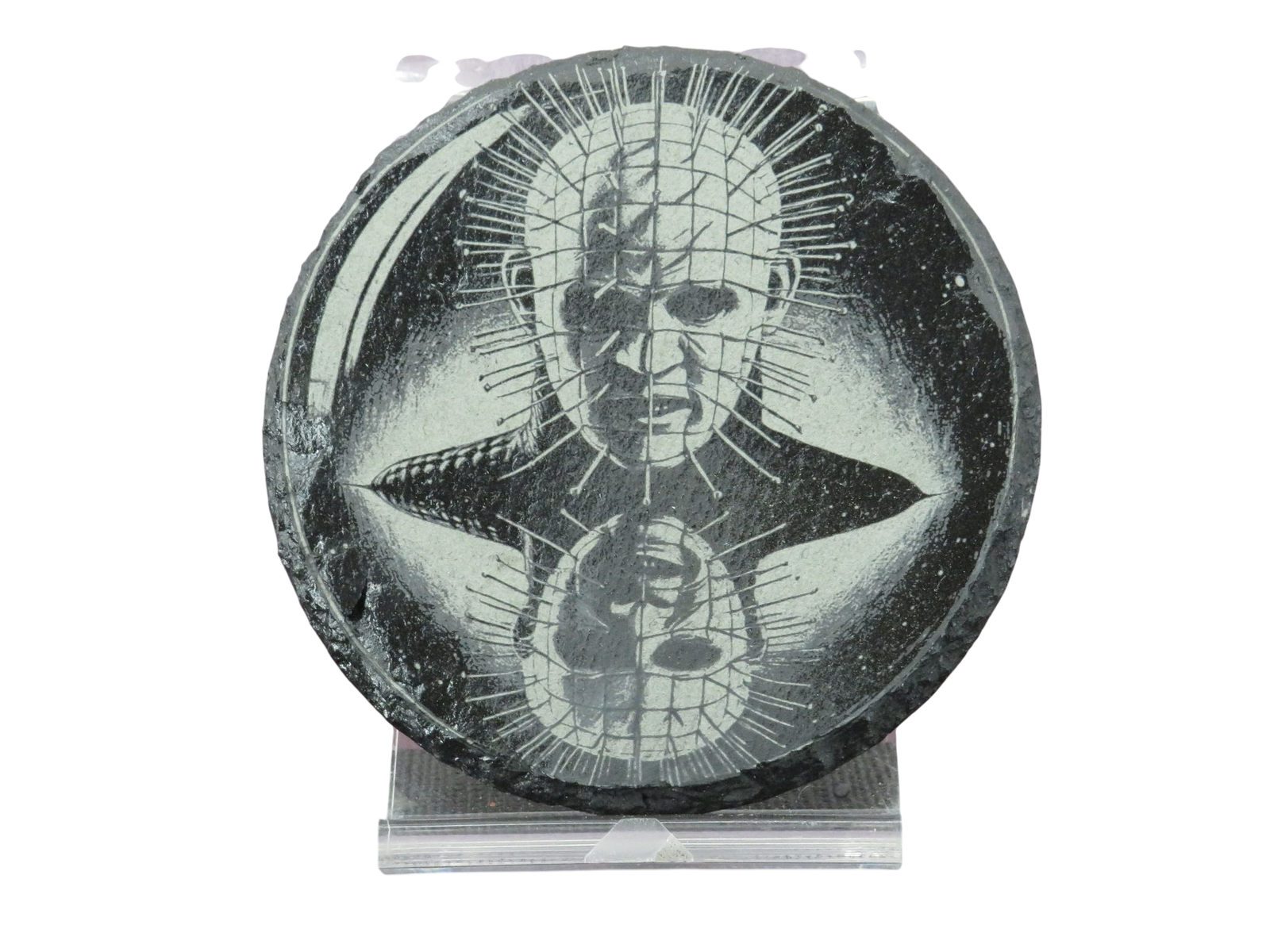 Laser Engraved Round Slate Coaster - PH3