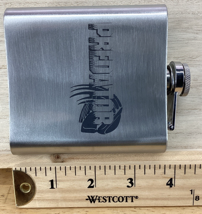 Laser Engraved 6 oz Stainless Steel Flask - P
