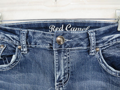 Red Camel Jeans Women's Size 13 - Embroidered Back Pocket Rhinestone Blue