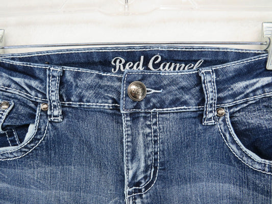 Red Camel Jeans Women's Size 13 - Embroidered Back Pocket Rhinestone Blue