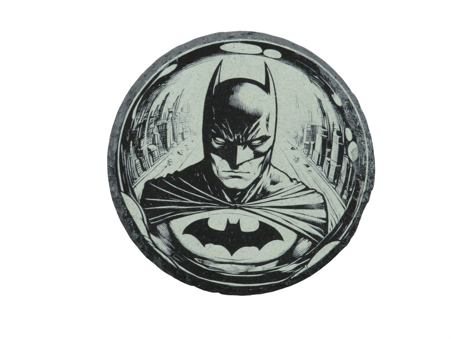 Laser Engraved Round Slate Coaster - DC1