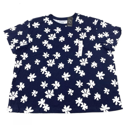 Original Use - Size XXL Crew Neck Short Sleeve T-Shirt Floral Navy