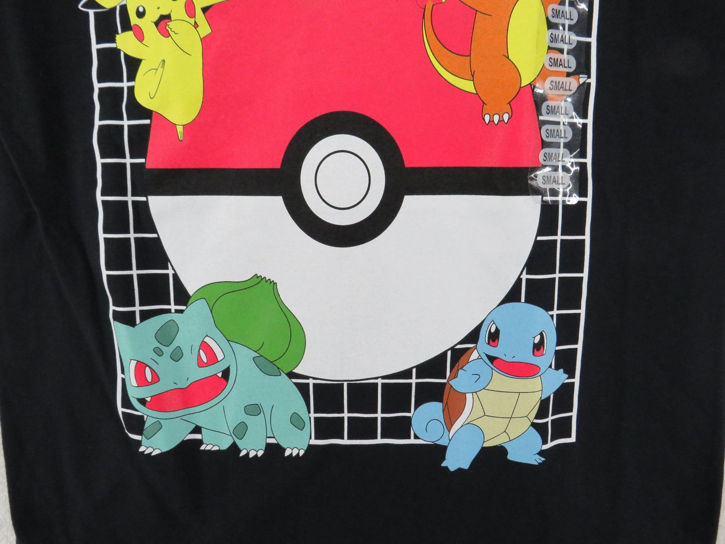 Pokemon T-Shirt - Men's Small - Pikachu Charmander Squirtle Pokeball