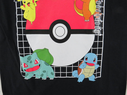 Pokemon T-Shirt - Men's Small - Pikachu Charmander Squirtle Pokeball