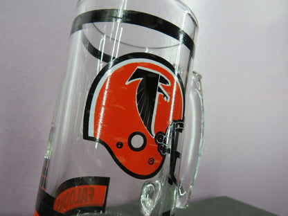 Vintage Atlanta Falcons Beer Mug Stein Tall Glass 1980s NFL