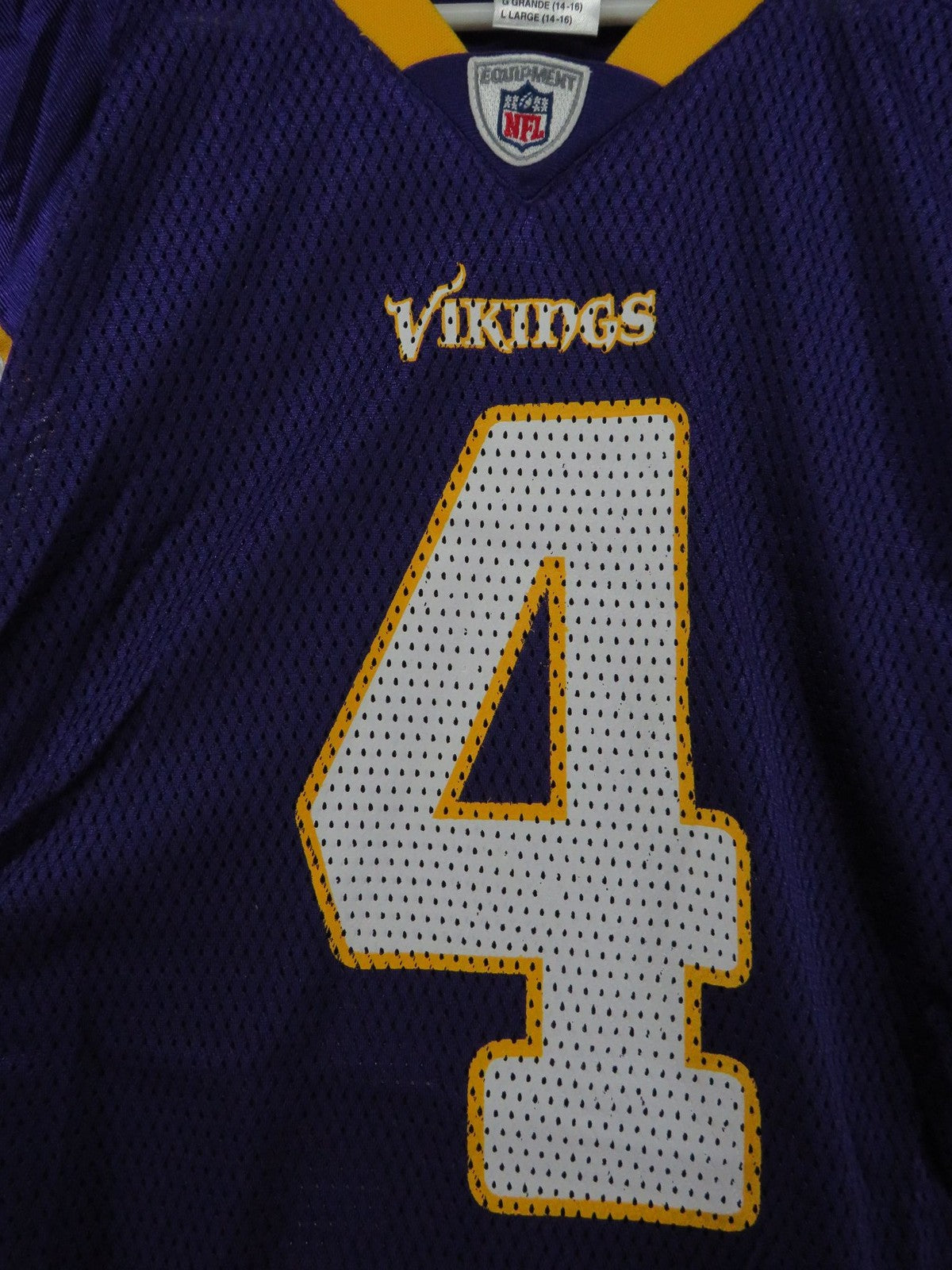 Minnesota Vikings Reebok NFL Jersey - Youth Large 14-16 - Brett Favre #41