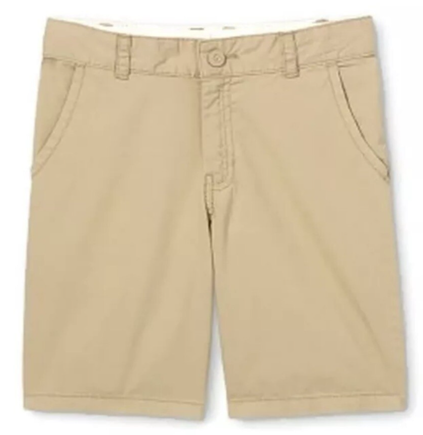 Cat & Jack Boys Flat Front Chino Uniform Shorts - Beige - Size 18