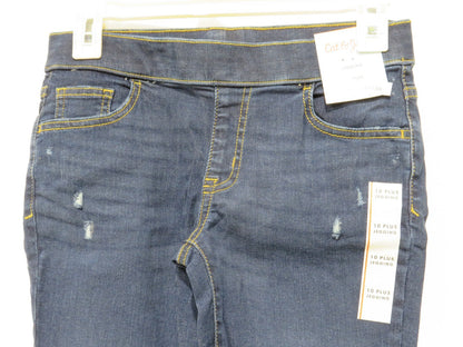 CAT & JACK Girl’s Mid-Rise Pull-On Denim Stretch Jeggings Size 10 Plus