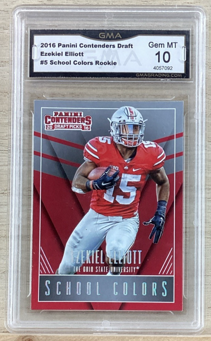 2016 Contenders Draft Picks - Ezekiel Elliott #5 - School Colors - GMA 100