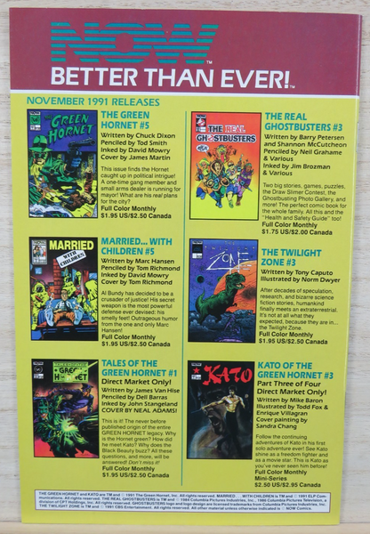 Green Hornet #4 - Now Comics - December 1991