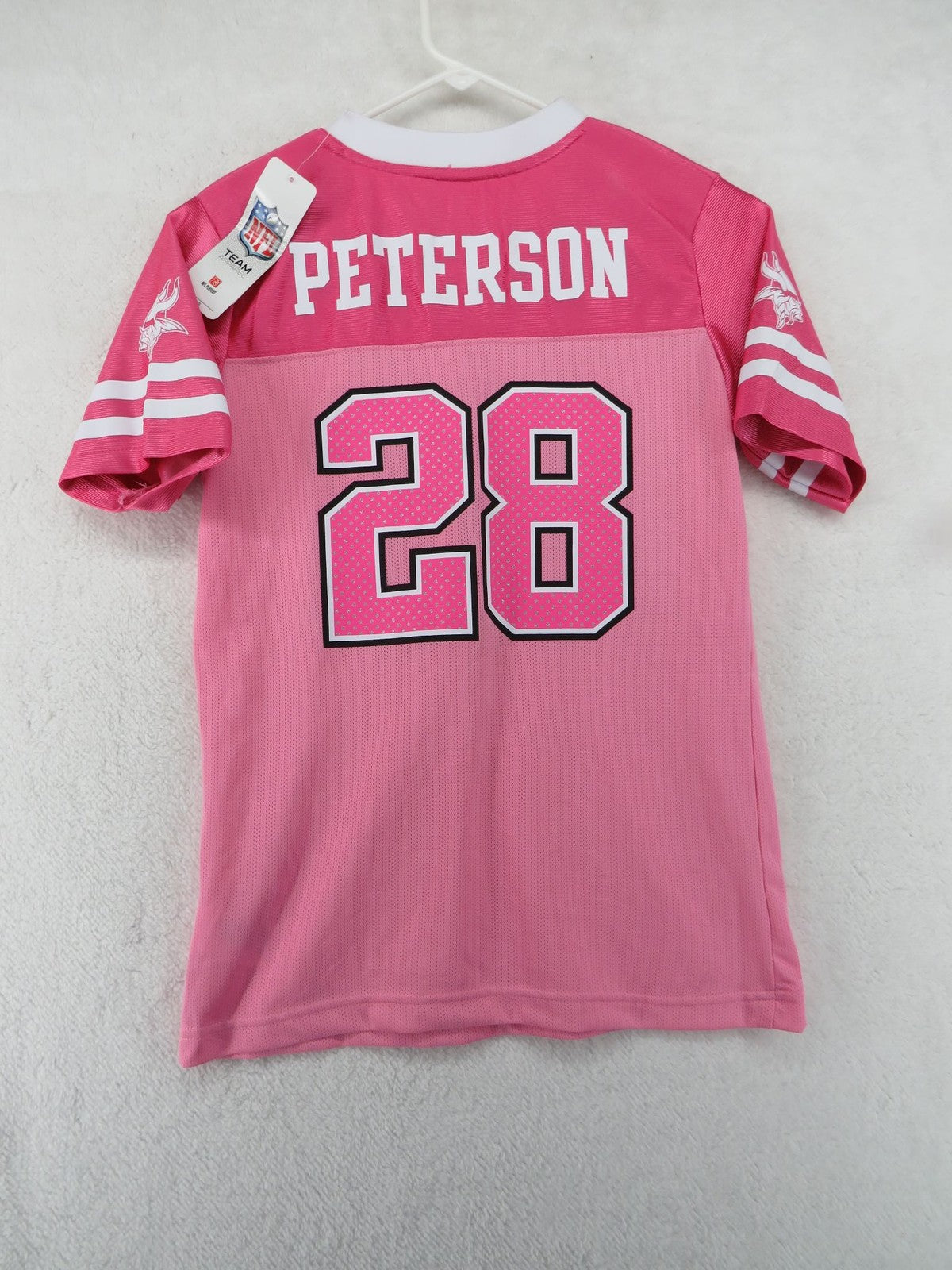Minnesota Vikings NFL Team Apparel Jersey - Girl's Large 10/12 - Peterson #286