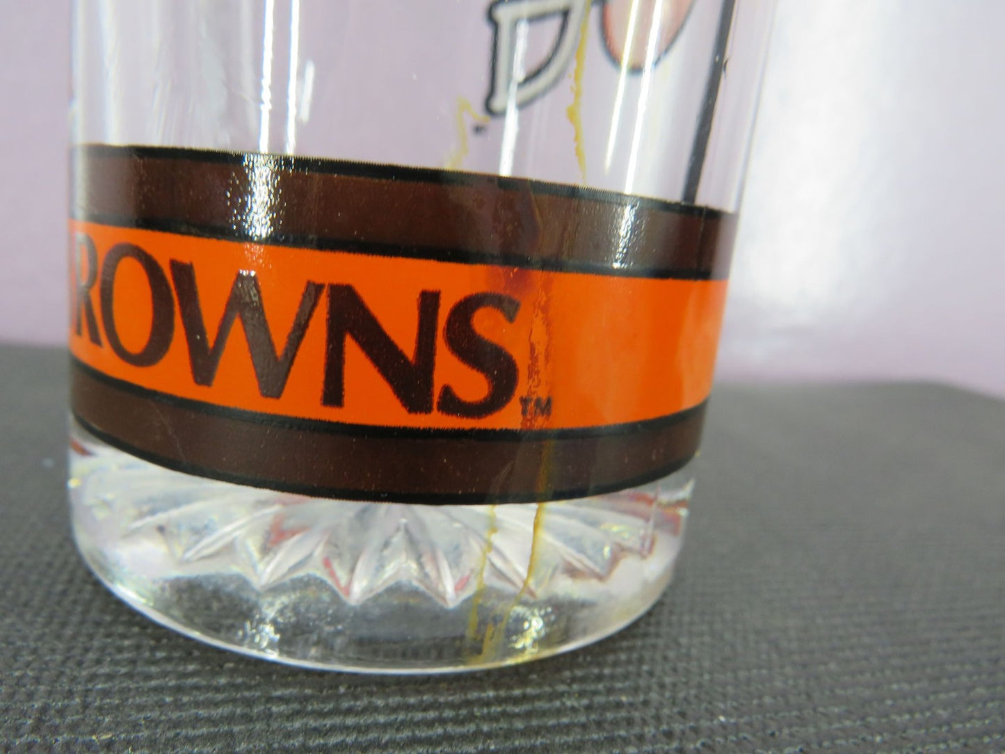 Vintage Cleveland Browns Beer Mug Stein Tall Glass 1980s NFL
