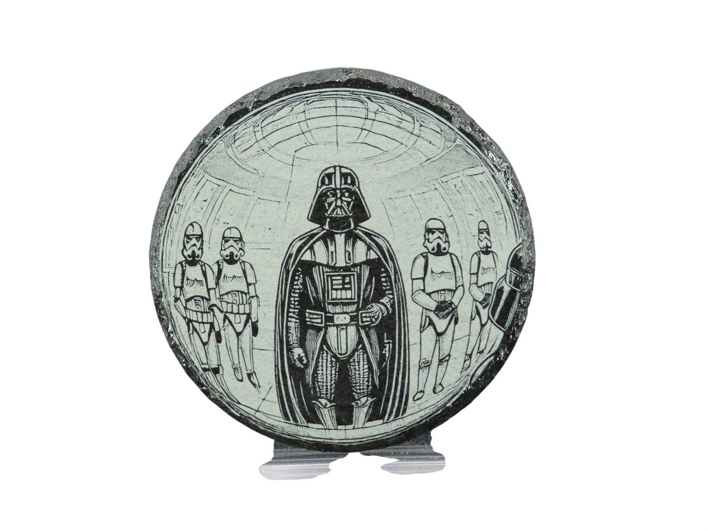 Laser Engraved Round Slate Coaster - SW6