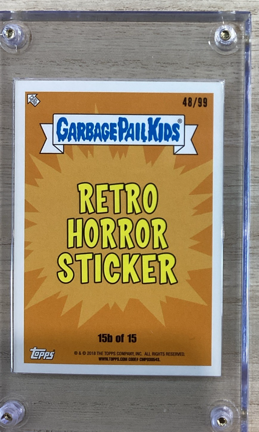 2018 Topps Garbage Pail Kids - Veggie Reggie - Blue 48/99
