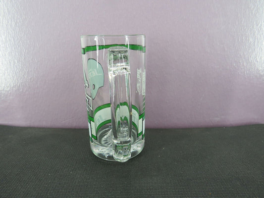 Vintage New York Jets Beer Mug Stein Tall Glass 1980s NFL
