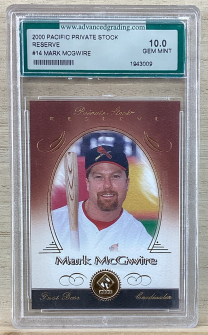 2000 Pacific Private Stock Reserve - Mark McGwire #14 - Graded