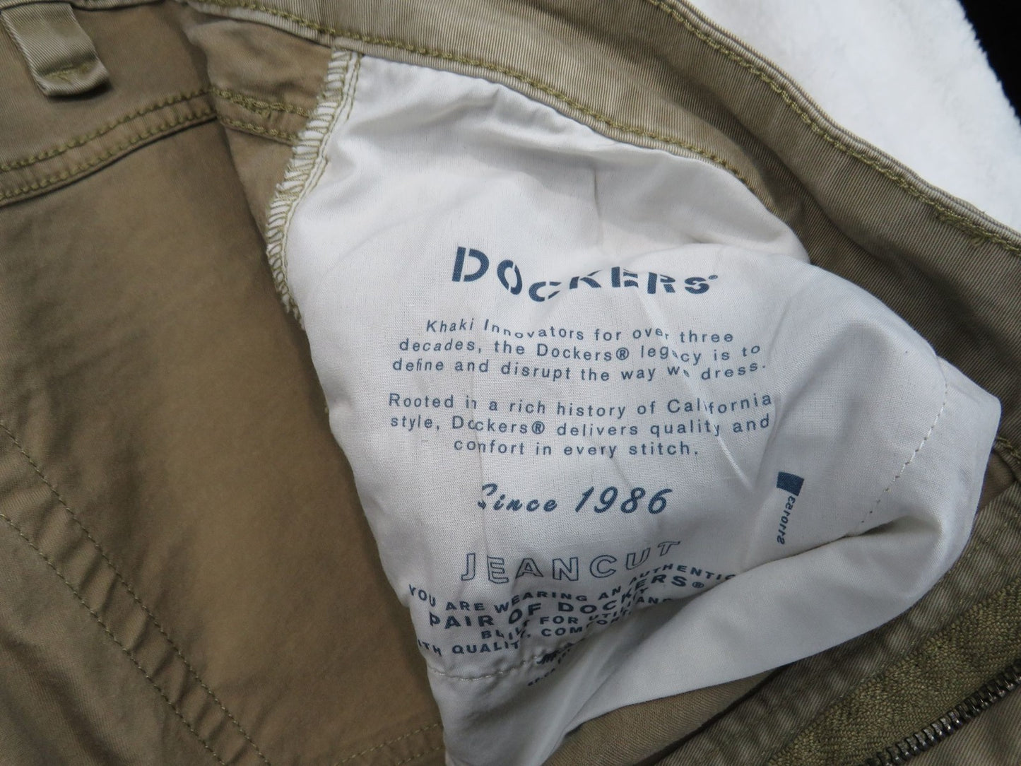 Dockers Pants Mens 38x30 Straight Khaki JeanCut Chino Casual Flat Front
