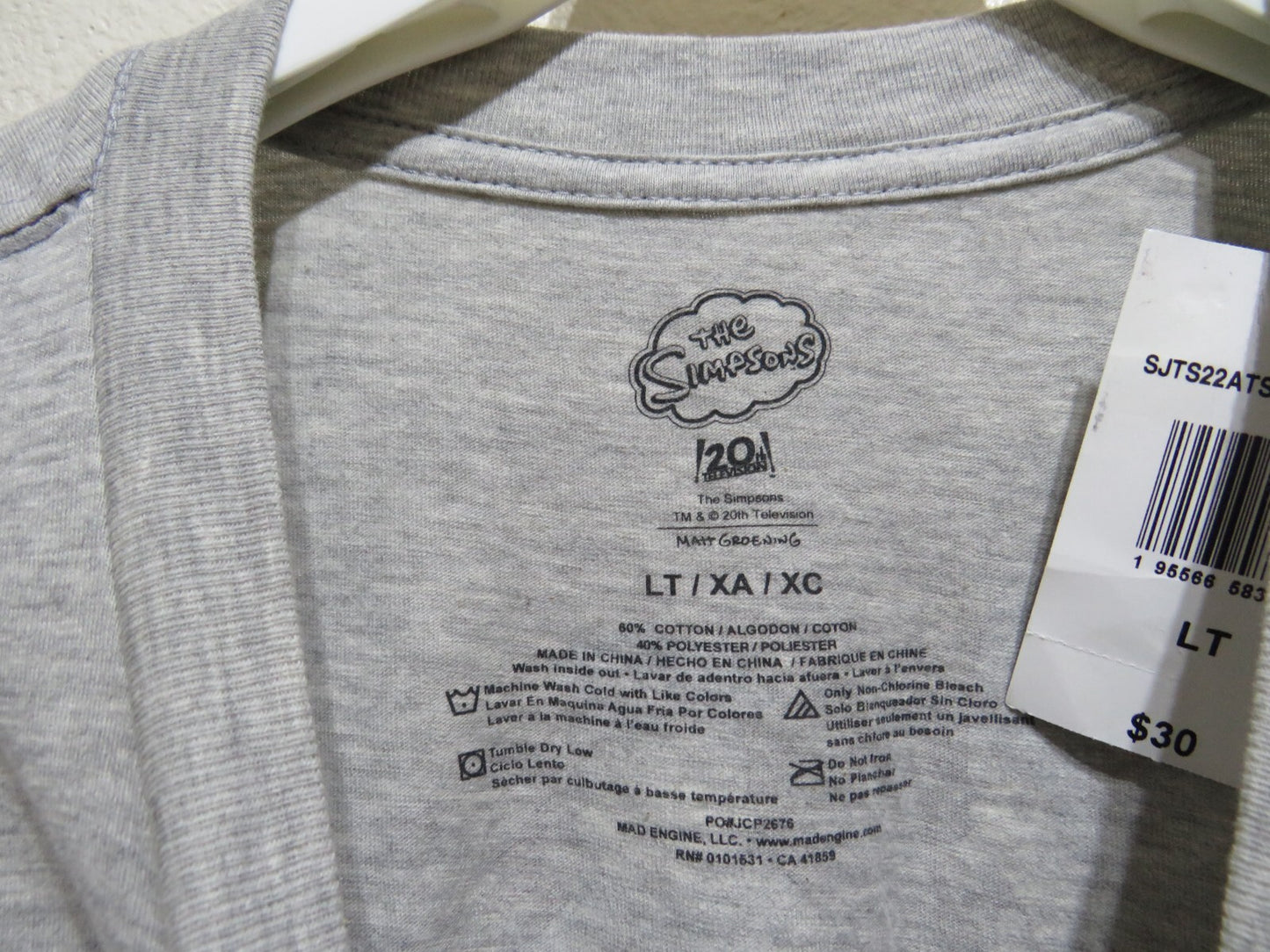 The Simpsons Springfield Characters T Shirt - Size LT