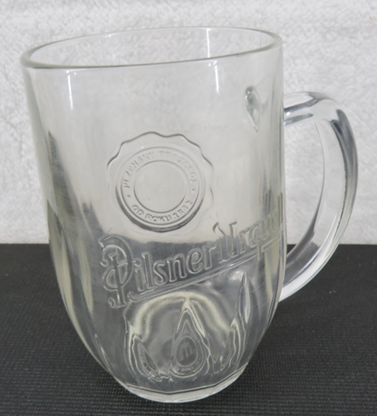 Pilsner Urquell Embossed Beer Mug Glass