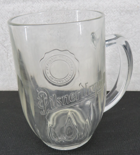 Pilsner Urquell Embossed Beer Mug Glass