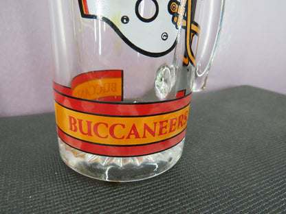Vintage Tampa Bay Buccaneers Beer Mug Stein Tall Glass 1980s NFL