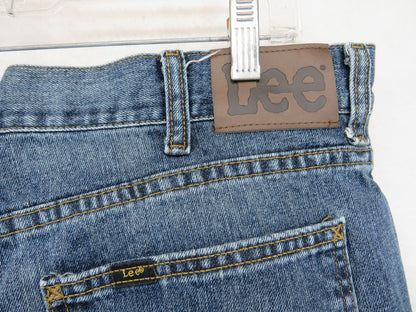 Lee Jeans Mens 36x30 Relaxed Fit Blue Straight Leg Denim Pants Classic Pocket