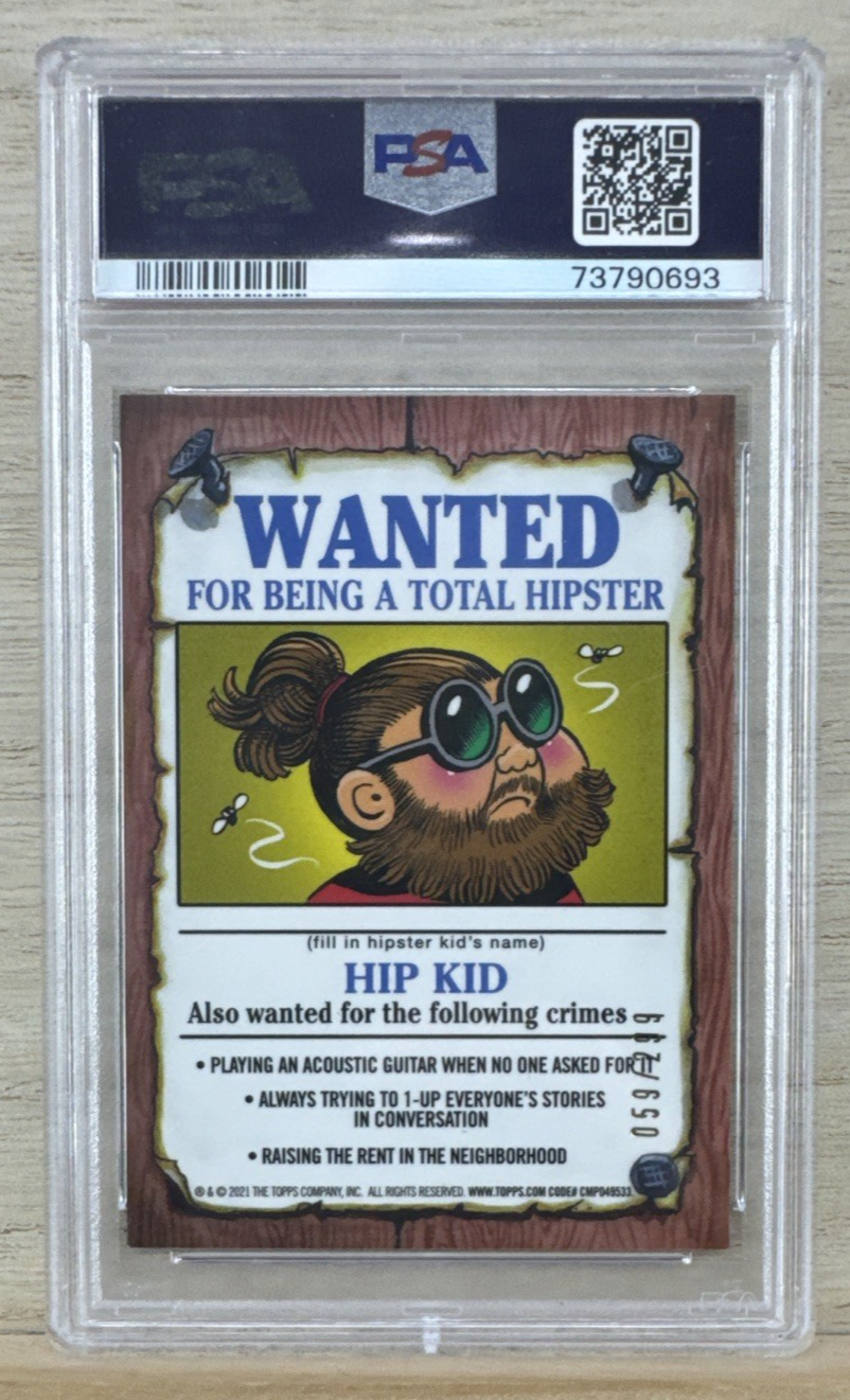 2021 Topps Garbage Pail Kids Chrome - Chromey Tony - Green Refractor - PSA 9