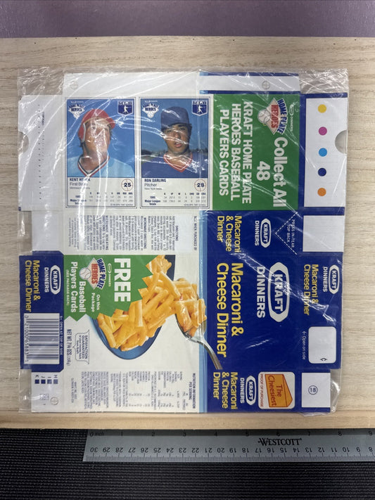 1987 Kraft Home Plate Heroes Never Folded Panel - Kent Hrbek Ron Darling