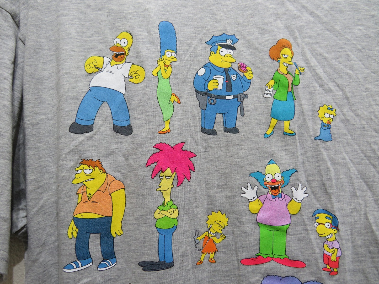 The Simpsons Springfield Characters T Shirt - Size LT