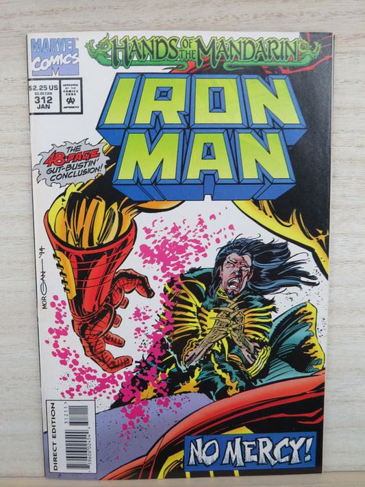 Iron Man #312 Jan - Hands of the Mandarin No Mercy! - Marvel Comic