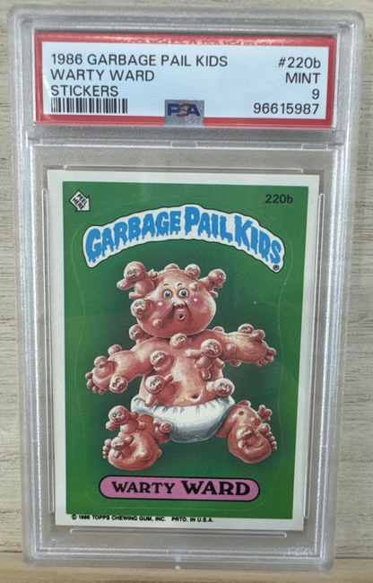 1986 Garbage Pail Kids - Warty Ward #220b - PSA 9