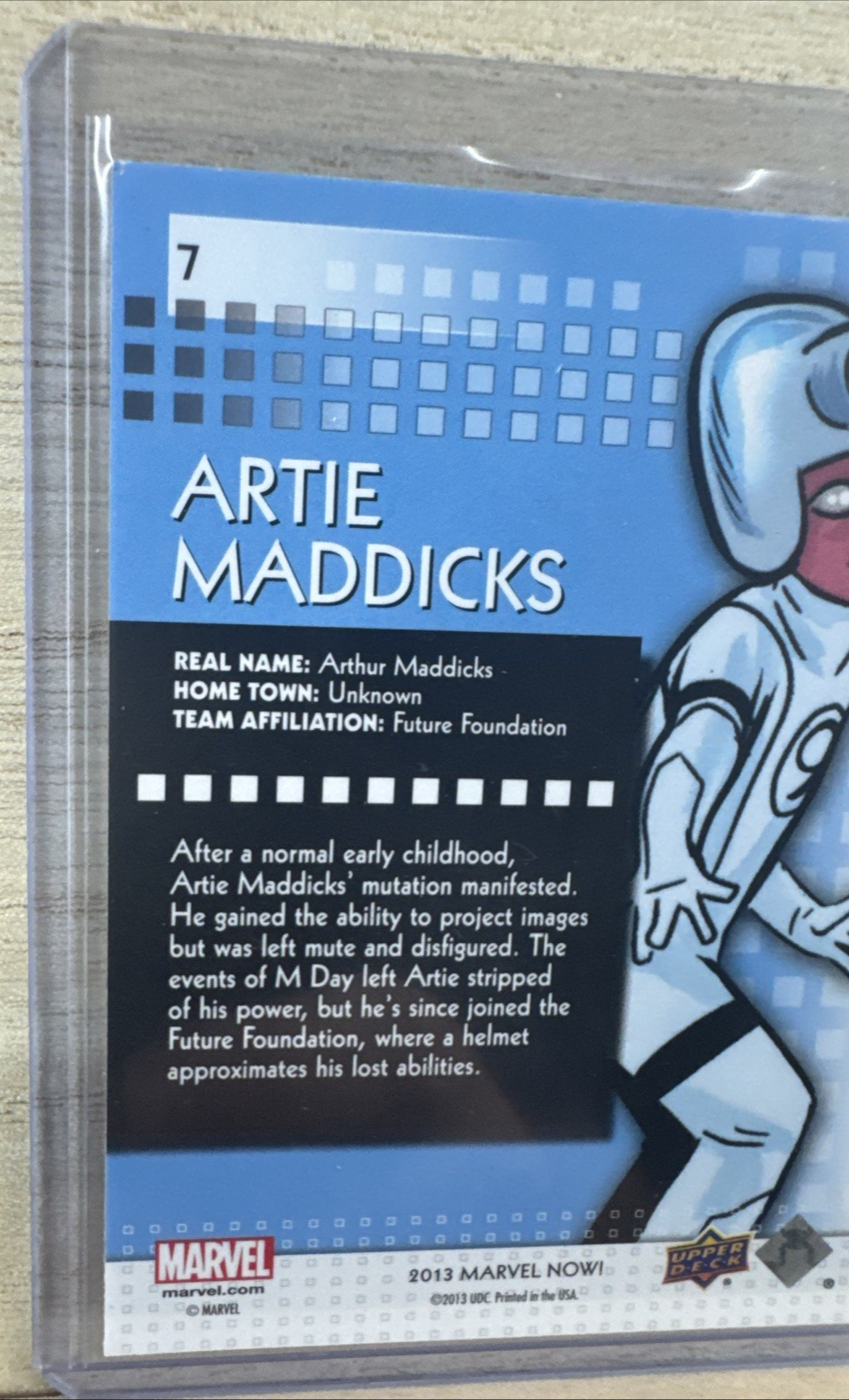 2013 Upper Deck Marvel Now SILVER - #7 Artie Maddicks
