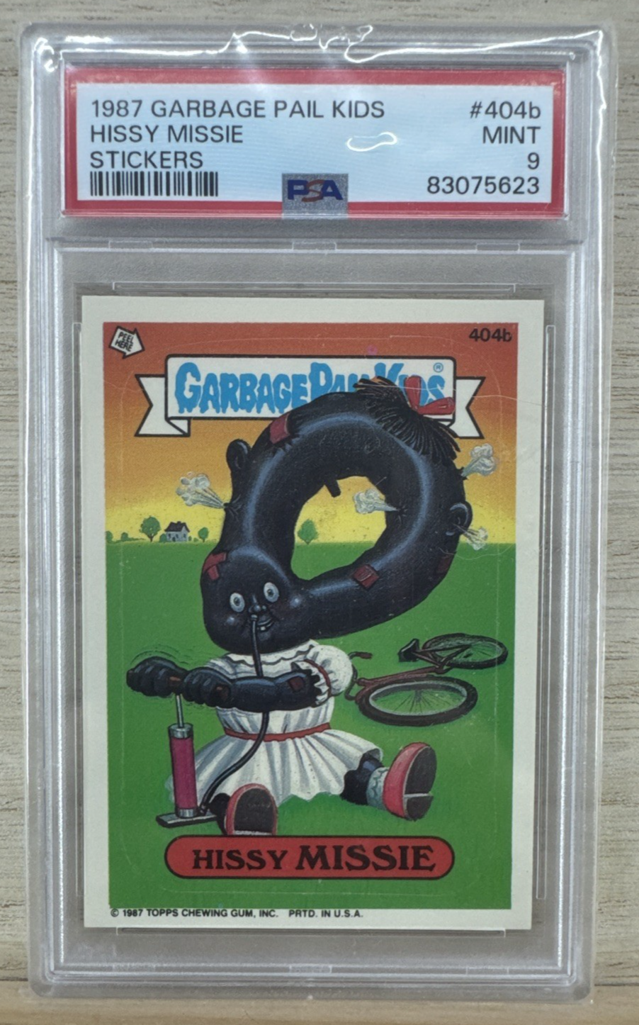 1987 GARBAGE PAIL KIDS - HISSY MISSIE 404b - PSA 9