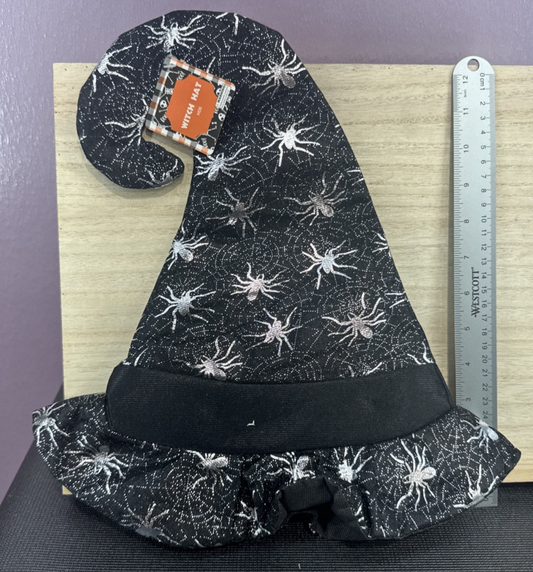 Silver Witch Hat - Spiders - Kids