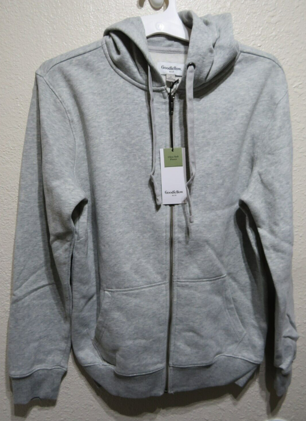Goodfellow & Co Gray Hooded Ultra-Soft Fleece Sweatshirt - Size Small