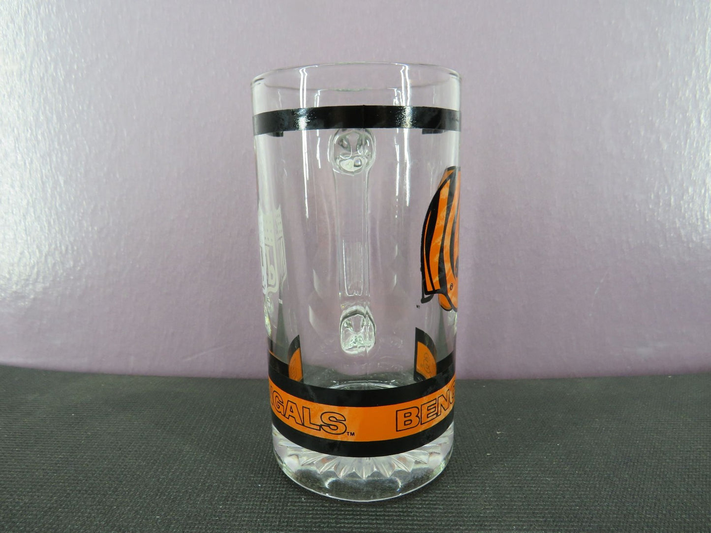 Vintage Cincinnati Bengals Beer Mug Stein Tall Glass 1980s NFL