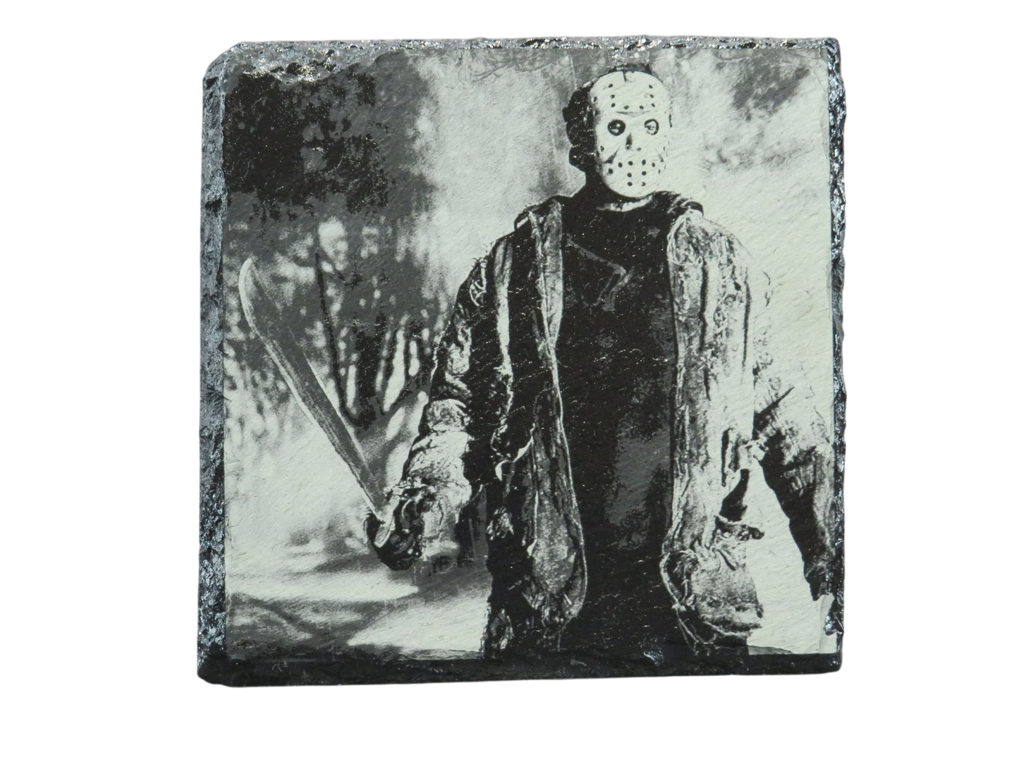 Laser Engraved Slate Coaster - J1