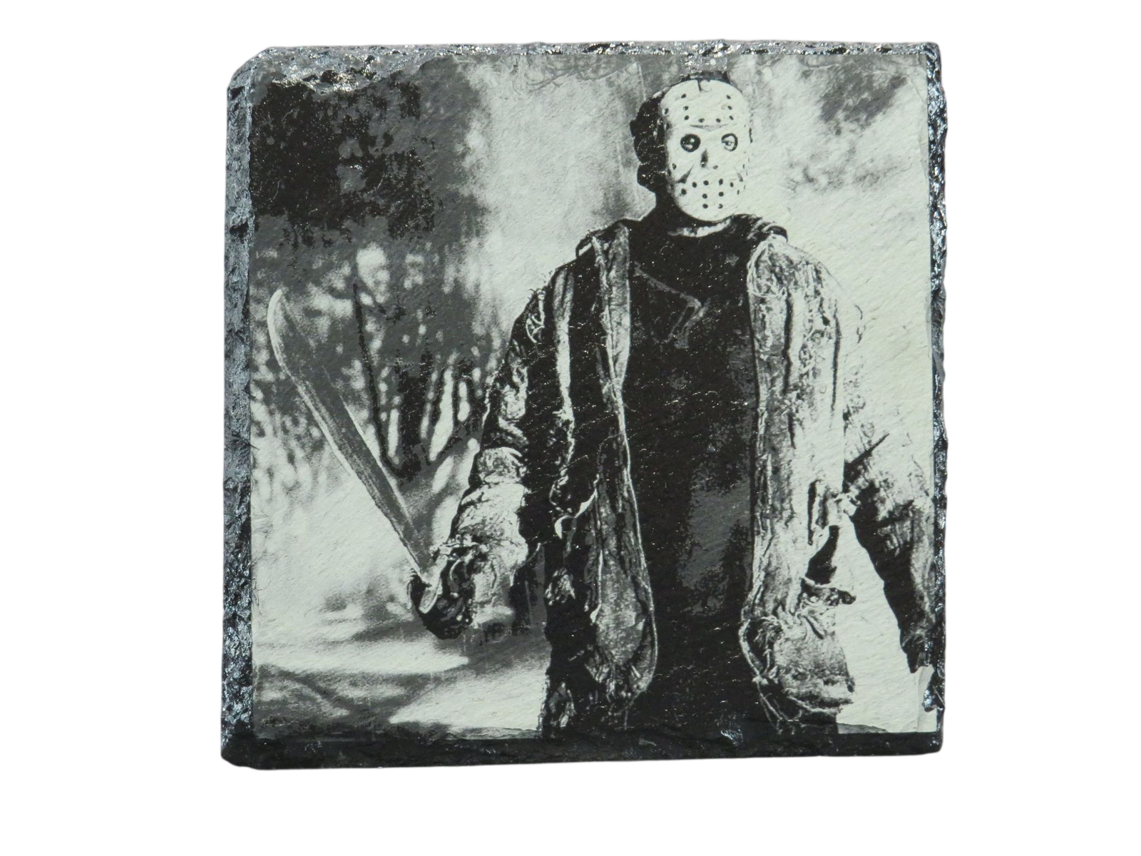 Laser Engraved Slate Coaster - J1