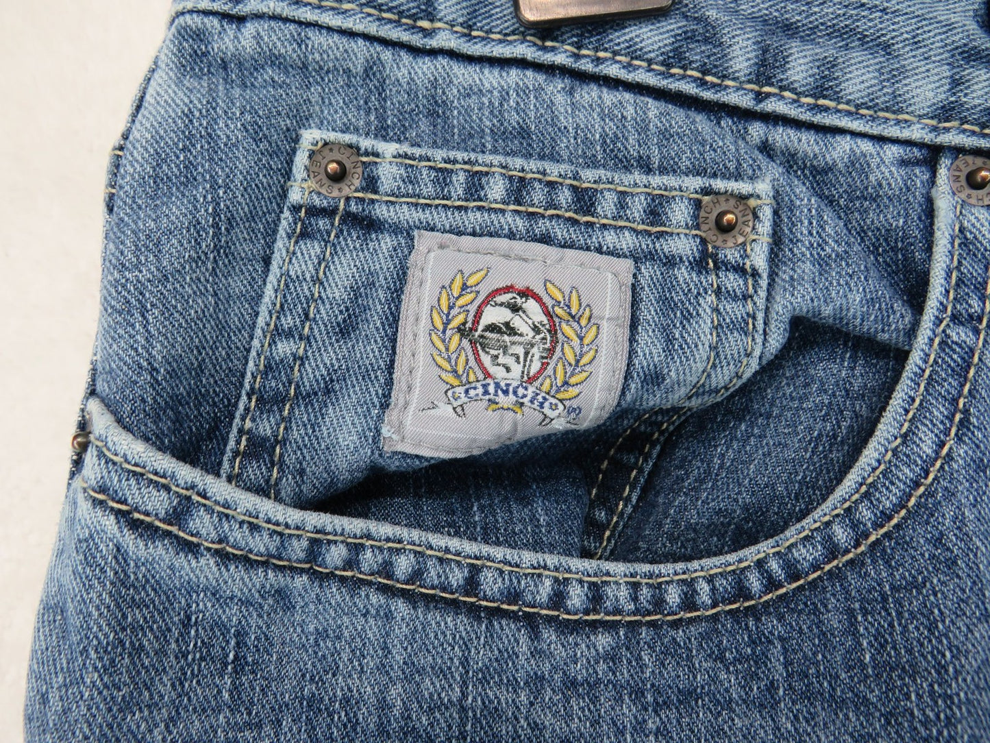 Cinch Jeans Mens 38x30 Blue Straight Leg Zipper Fly Five Pocket Denim Classic