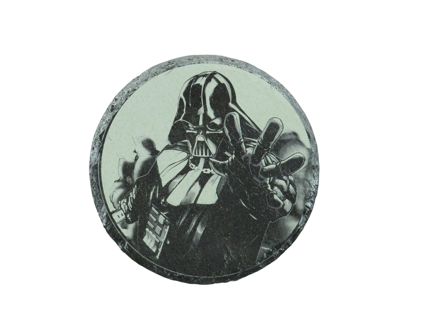 Laser Engraved Round Slate Coaster - SW3
