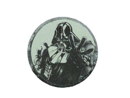 Laser Engraved Round Slate Coaster - SW3