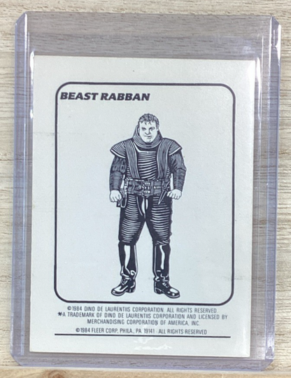 1984 Fleer Sticker Card - DUNE - Rabban The Conqueror - #11/44