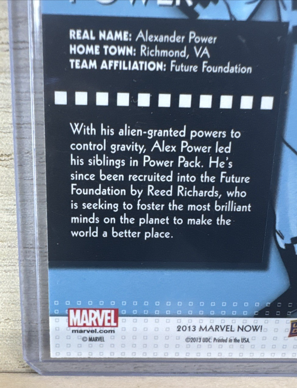 2013 Upper Deck Marvel Now SILVER - #1 ALEX POWER