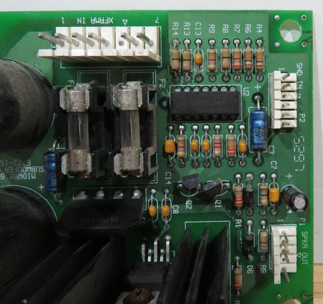 Midway Games Subwoofer Amp PCB 5772-15570-01