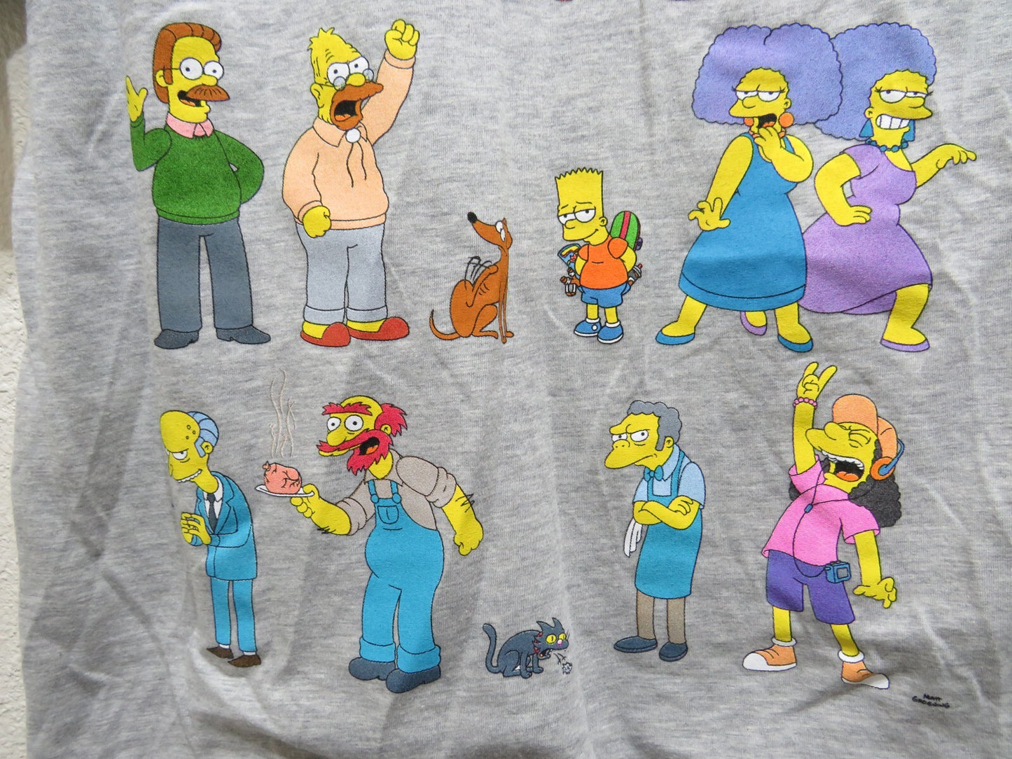 The Simpsons Springfield Characters T Shirt - Size LT