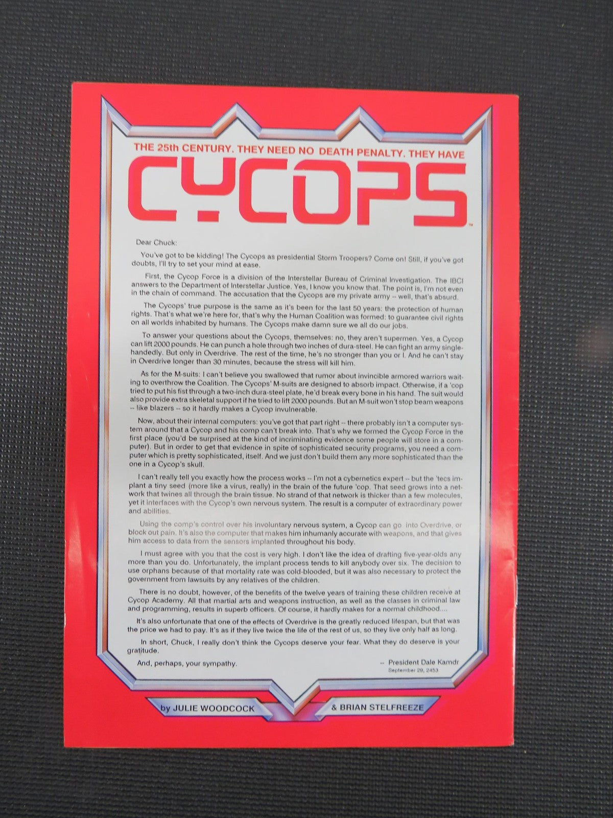 CYCOPS Book #2 of 3 - Comics Interview Publication2