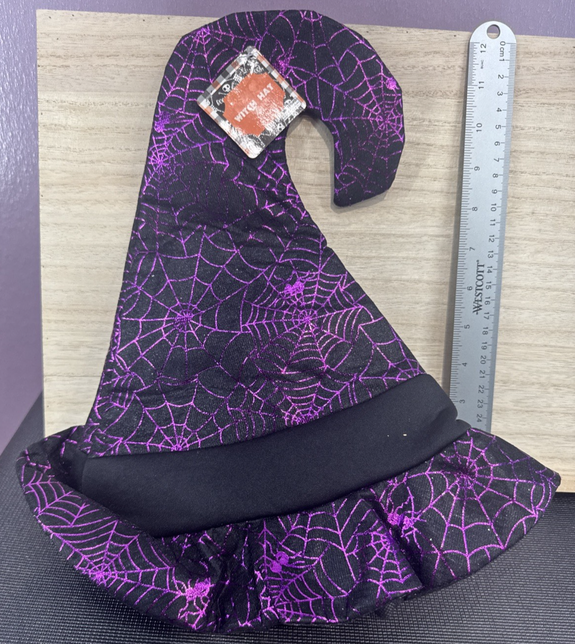 Purple Witch Hat - Spider Webs - Kids