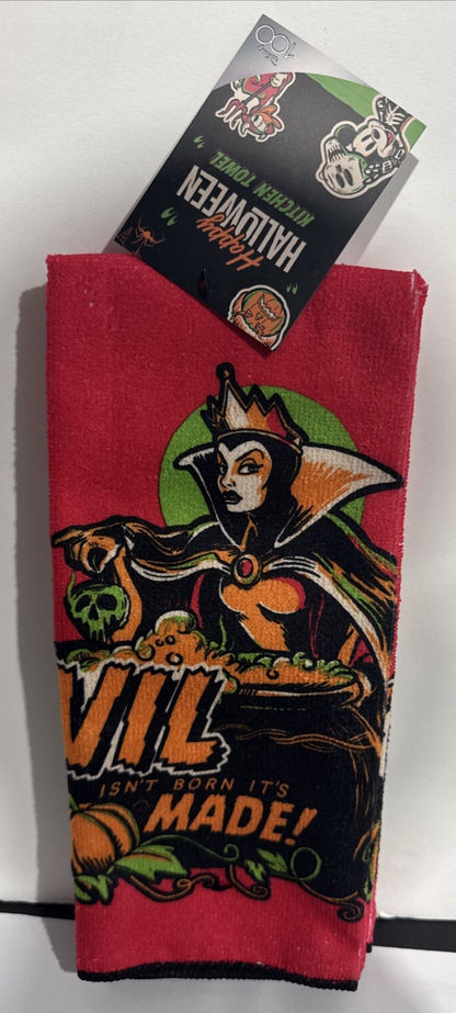 Disney Halloween Kitchen Towels - Evil Isn't Born It's Made - 2 pk