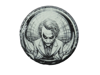 Laser Engraved Round Slate Coaster - DC2