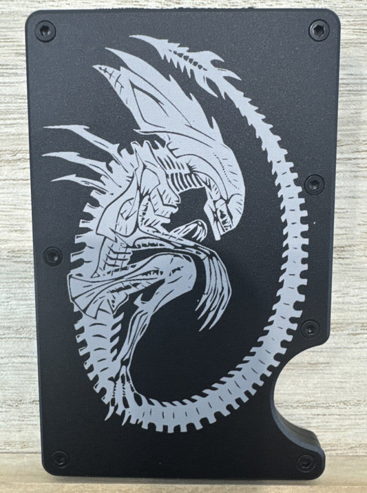 Metal Wallet - Laser Engraved - X - RFID Blocking